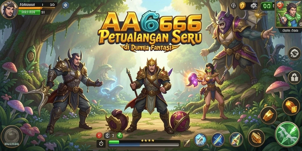 Tampilan gameplay AA666 yang menakjubkan saat berpetualang di dunia fantasi.