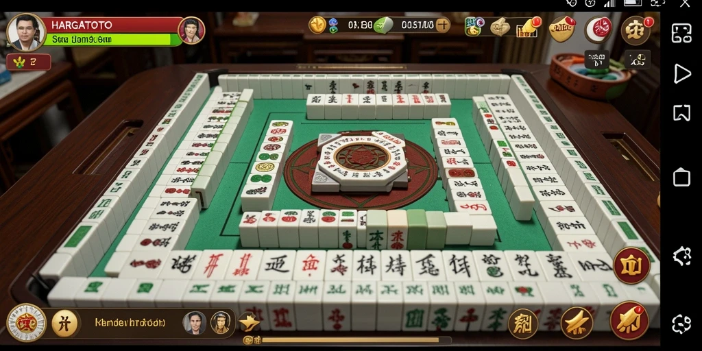 Tampilan gameplay Mahjong seru di HARGATOTO.