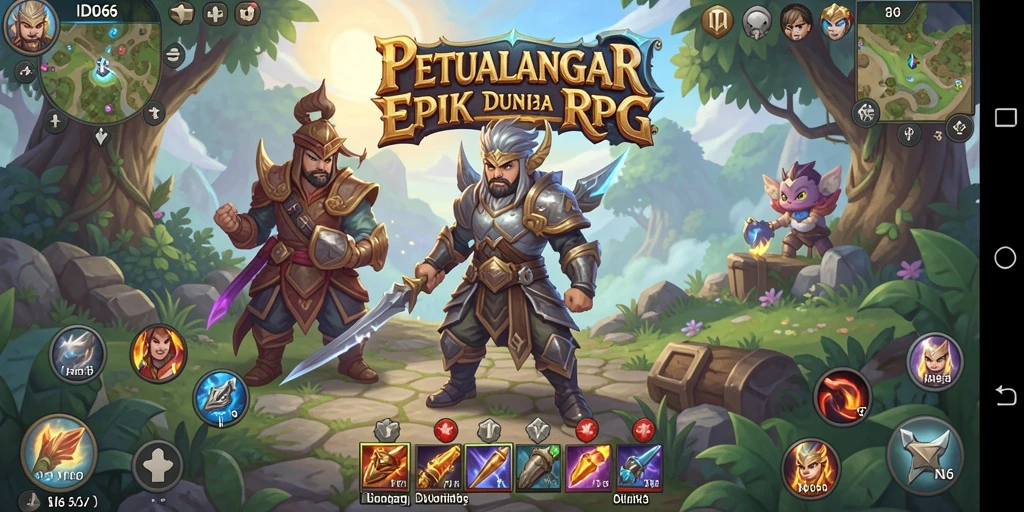 Screenshot gameplay ID66 yang menampilkan aksi dalam pertarungan RPG.