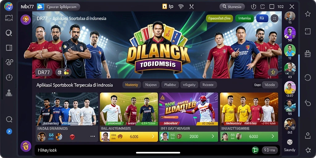 Tampilan gameplay Sportsbook yang menarik di aplikasi IDR77.