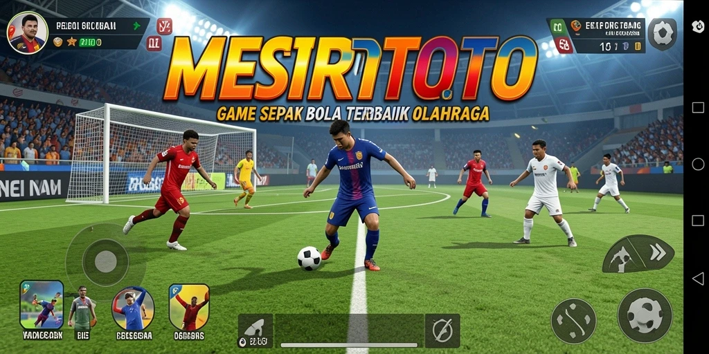Tampilan menarik gameplay sepak bola di MESIRTOTO yang memukau.