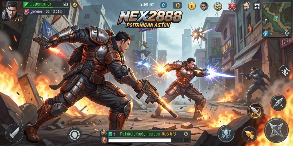 Tangkapan layar gameplay NEX288 menampilkan aksi seru dan visual yang menakjubkan.