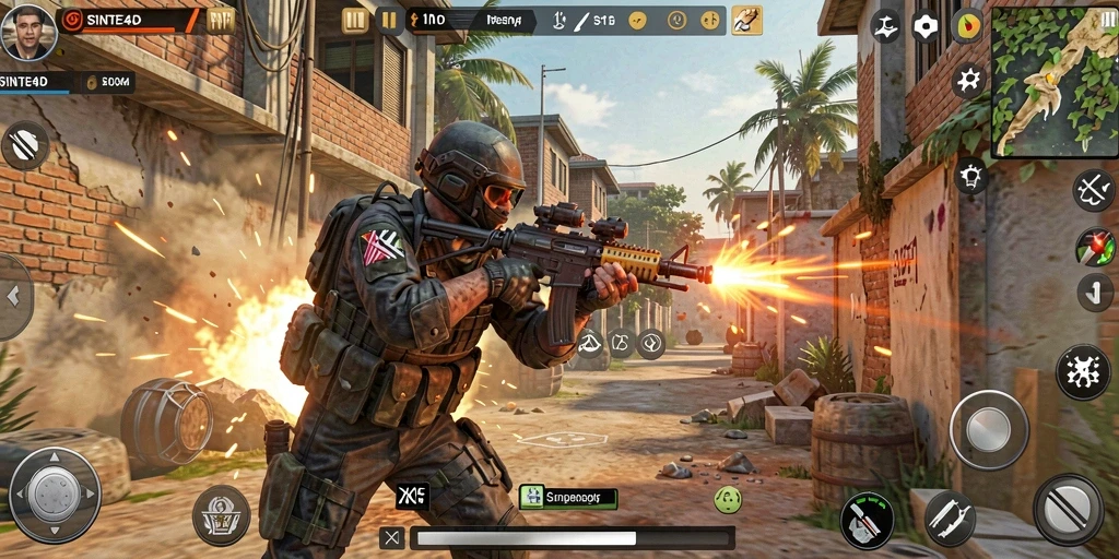 Tampilan menegangkan dari gameplay <strong>SINTE4D</strong> yang memukau dan penuh aksi.