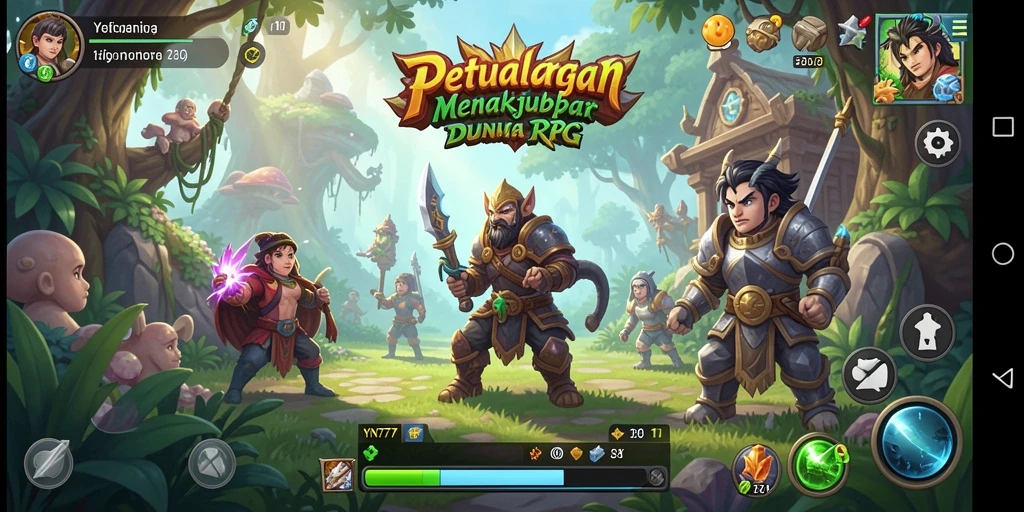 Tangkapan layar utama menunjukkan aksi mendebarkan dalam gameplay RPG.